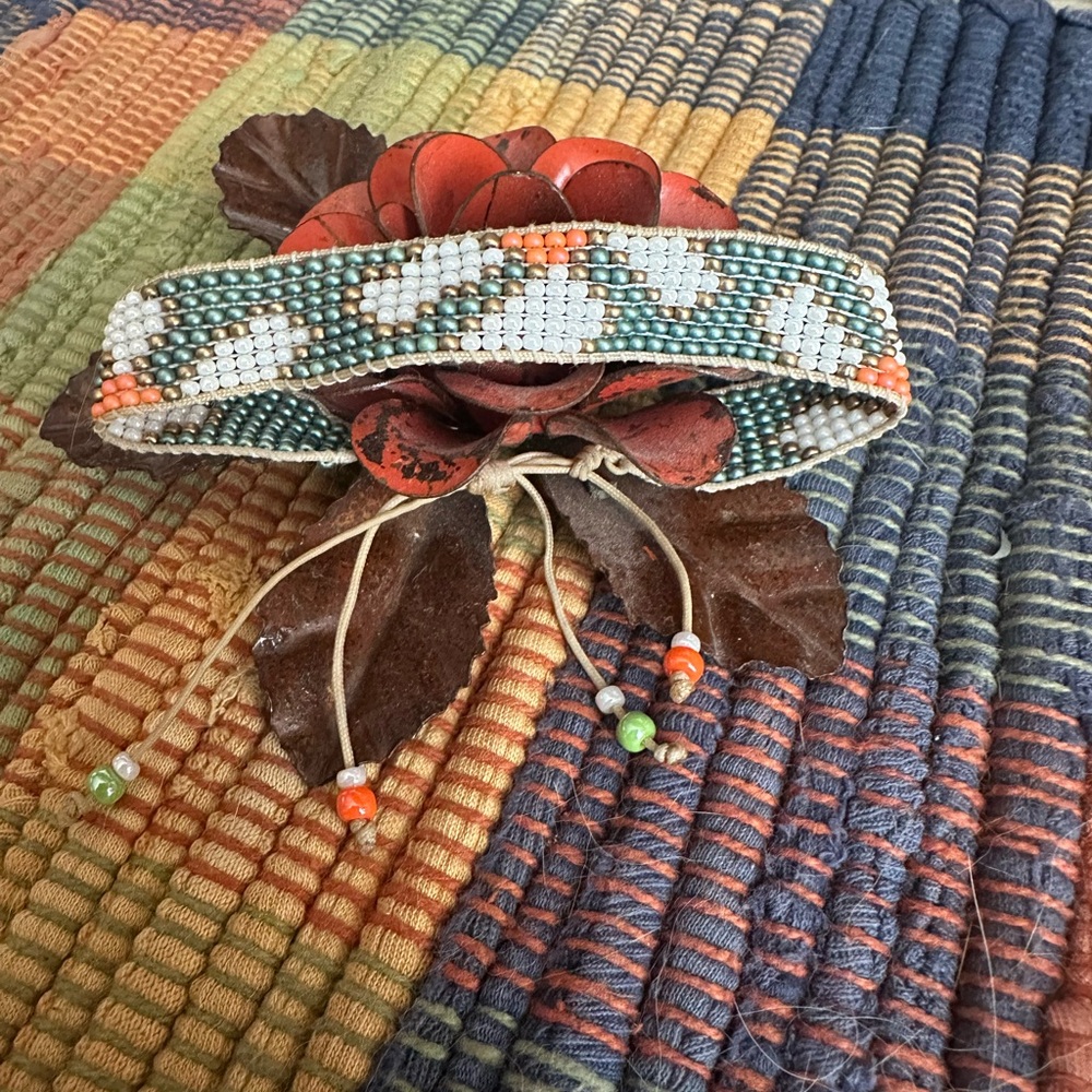 New Colorful Handcrafted Beaded Bracelet with Adjustable Cord